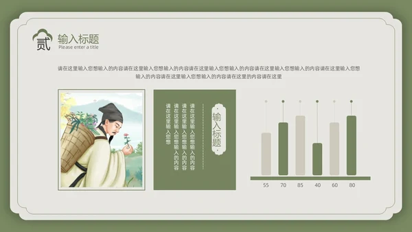 绿色复古风中国风中医PPT模板