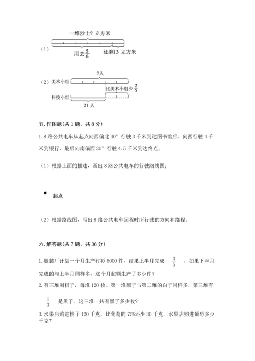 小学数学六年级上册期末测试卷附答案（名师推荐）.docx