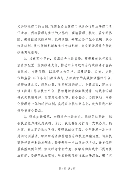 综合行政执法局年度工作计划.docx