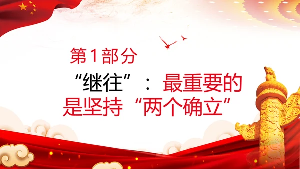 领悟两个确立做到两个维护党建党课PPT
