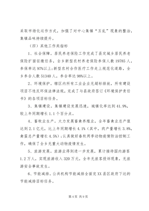 乡镇综合目标运行情况自查报告.docx