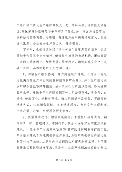 公司半年生产经营活动分析报告.docx