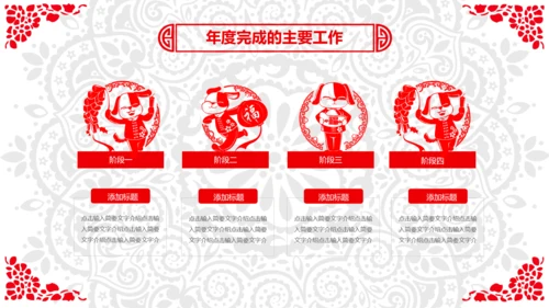 喜庆剪纸民俗狗年新年春节元旦联欢会PPT