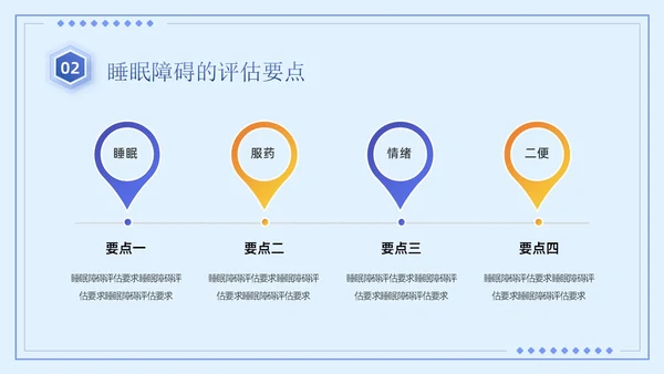 蓝紫色简约商务风医疗知识睡眠障碍患者的护理培训PPT模板睡睡眠障碍症