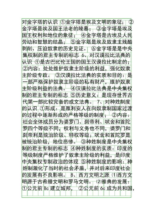 九年级历史上册知识点梳理.docx