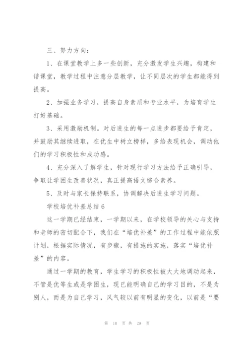 学校培优补差总结10篇.docx