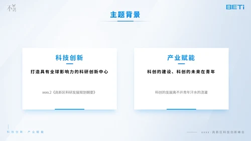 科技创新产业赋能高新区科创峰会ppt模板