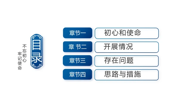 蓝色党建党支部年终工作总结述职报告动态PPT