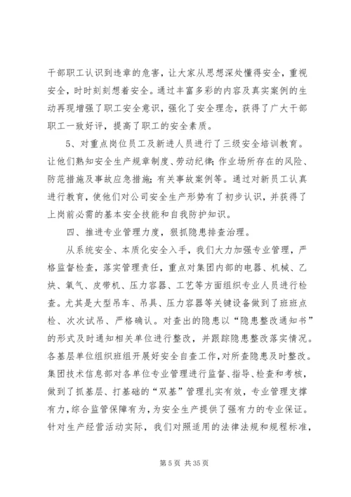 港务集团公司安全工作总结及计划(精选多篇).docx