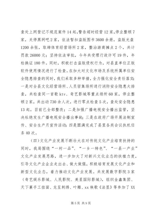 乡镇文化局年度工作总结暨工作计划.docx