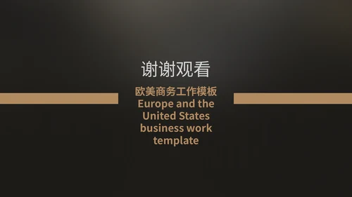 商务简约深沉大气工作汇报通用PPT