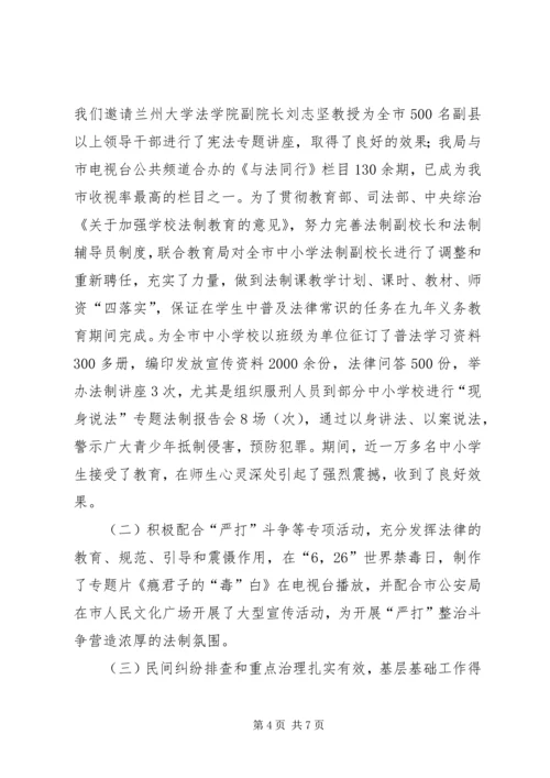 司法局精神文明建设和社会治安综合治理的自查报告.docx