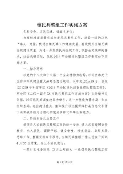 镇民兵整组工作实施方案.docx