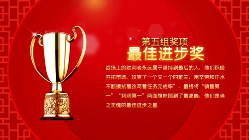 喜庆2023年会兔年开门红颁奖盛典ppt
