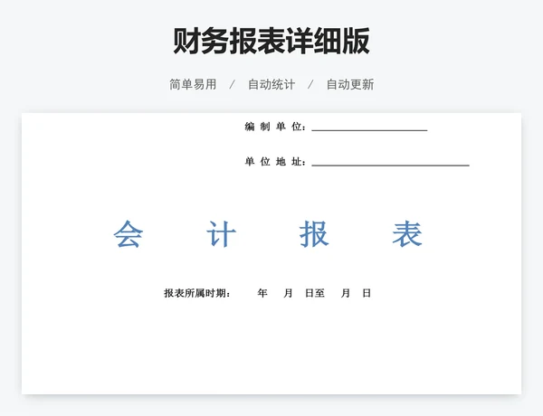 财务报表详细版