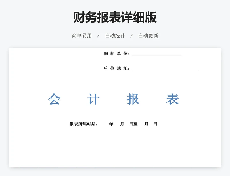 财务报表详细版