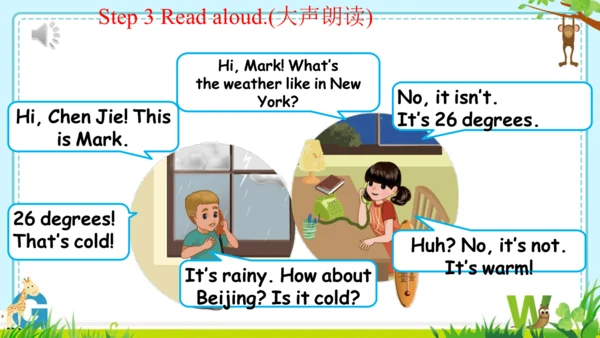 Unit 3  Weather Part B  Let’s talk & read &write 课