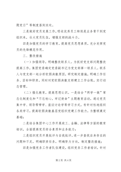 联合支部关于软弱涣散基层党组织的整顿方案.docx