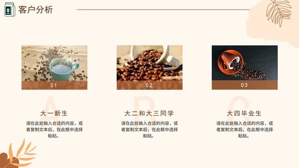 咖啡色大学生咖啡馆创业计划书融资PPT模板