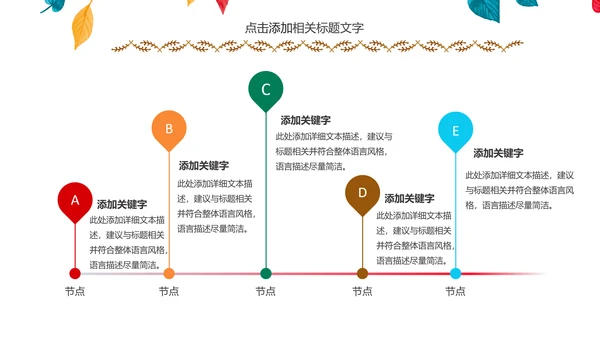 精美四色水彩树叶2017年年终总结PPT