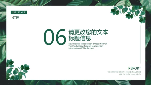 小清新商务汇报PPT模板