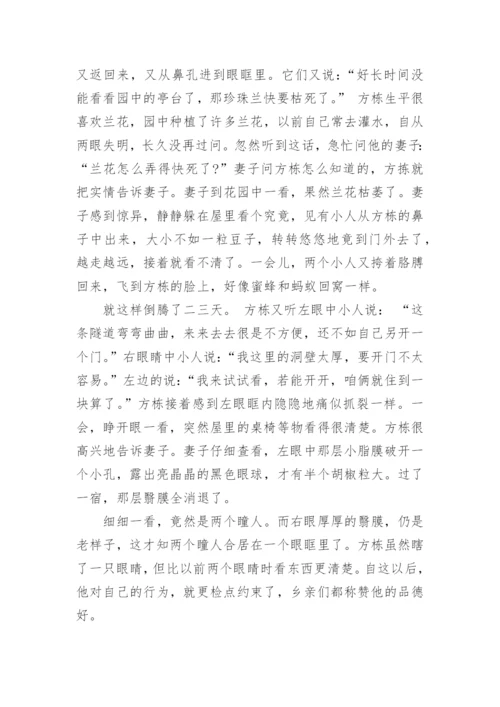 《聊斋志异之瞳人语》原文及译文.docx