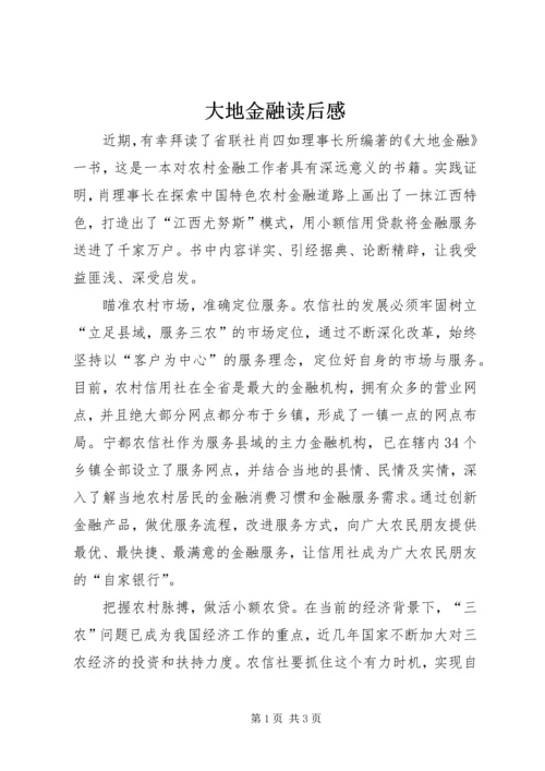 大地金融读后感.docx