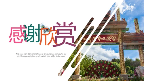 云南印象彩云之南西双版纳风景旅游宣传PPT模板