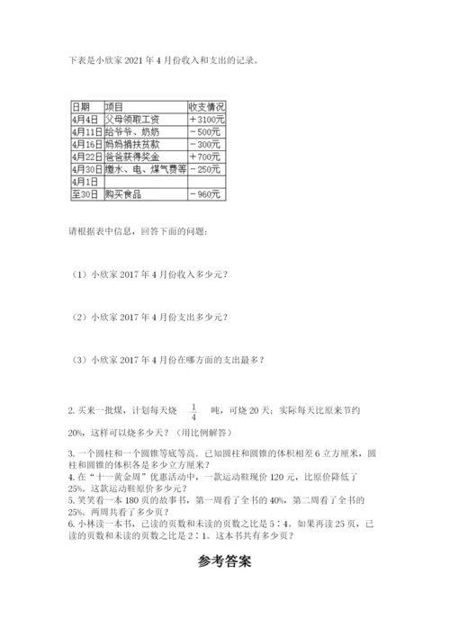 苏教版数学六年级下册试题期末模拟检测卷【满分必刷】.docx