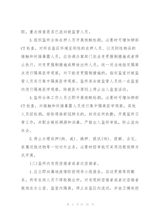 新冠疫情应急防控预案模板.docx