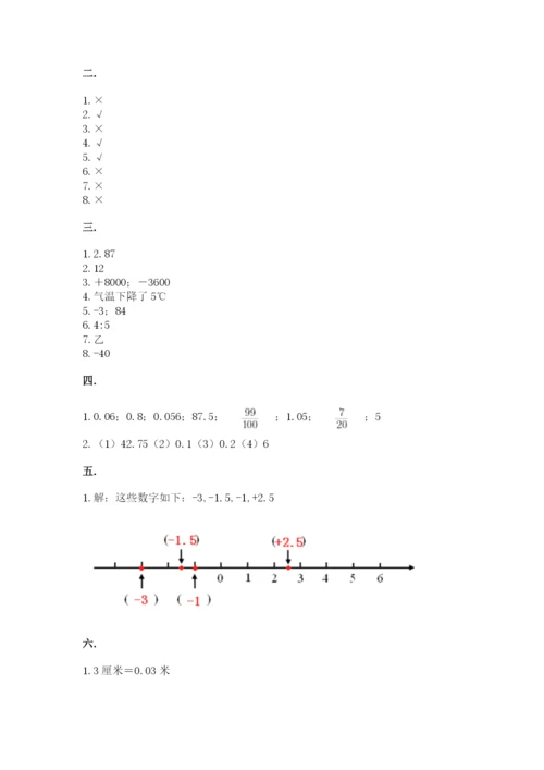 山西省【小升初】2023年小升初数学试卷有精品答案.docx