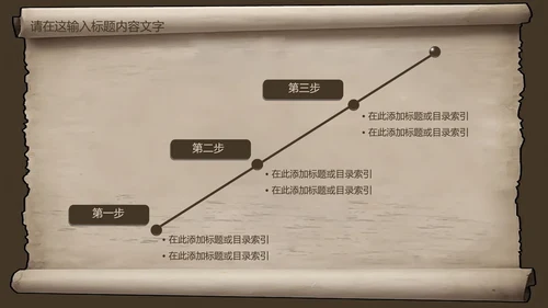 复古古韵中国风卷轴ppt动态模板