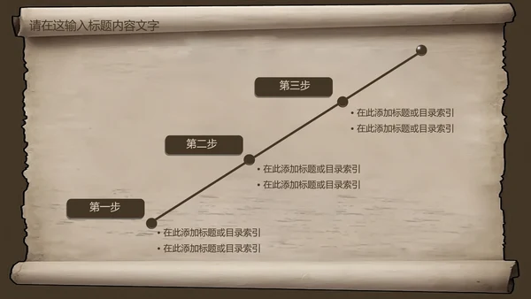 复古古韵中国风卷轴ppt动态模板
