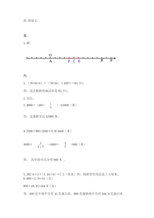 实用小学数学青岛版六年级下册期末测试卷精品（全优）.docx
