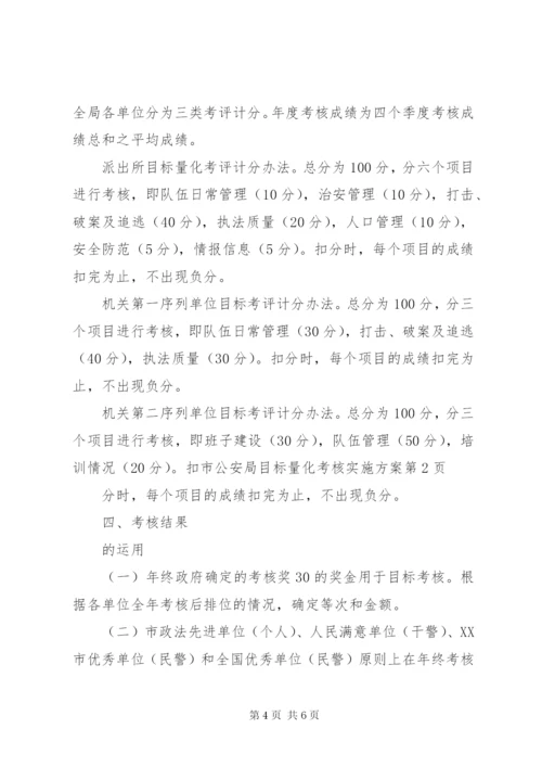 市公安局目标量化考核实施方案.docx