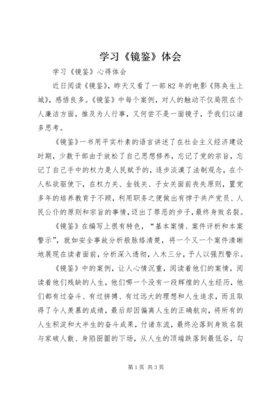 学习《镜鉴》体会 (4).docx