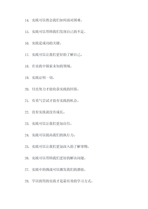 与实践有关的标语
