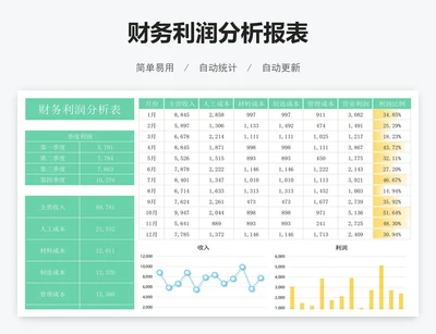 财务利润分析报表