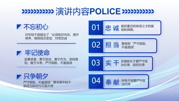 蓝色大气警察公安派出所工作总结动态PPT模板