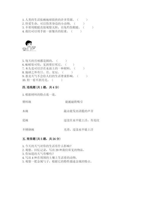 教科版二年级上册科学期末测试卷新版.docx