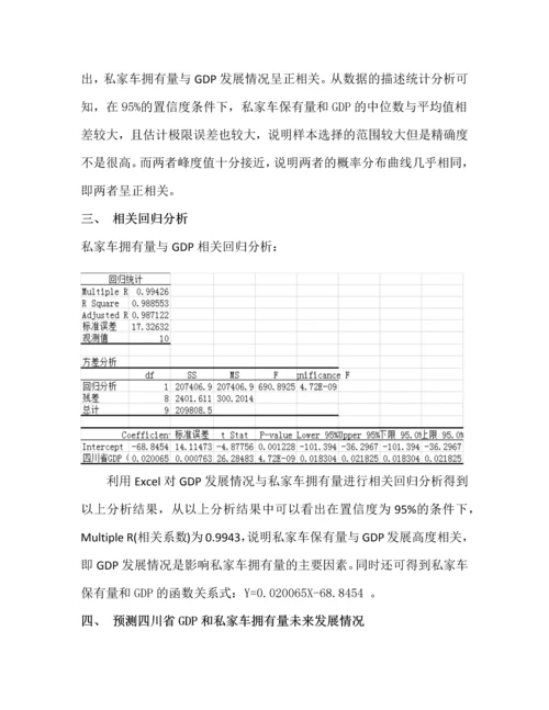 统计学论文-经济发展对私家车拥有量的影响—以四川省为例.docx