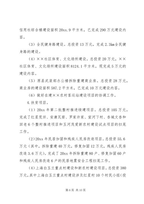 乡镇重点工作和重点项目完成情况总结.docx