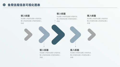商务高级灰鱼骨图信息可视化图表PPT