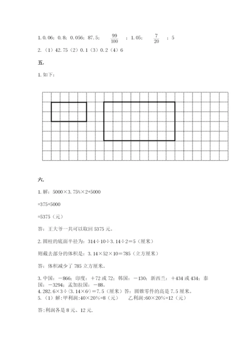 小学毕业班数学检测题（突破训练）.docx