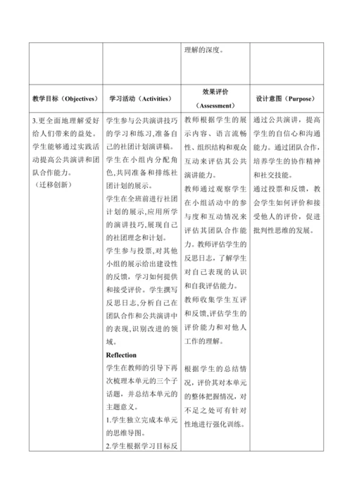 【新课标新教材】Unit 2 More than fun大单元教学设计第五课时Presentatio