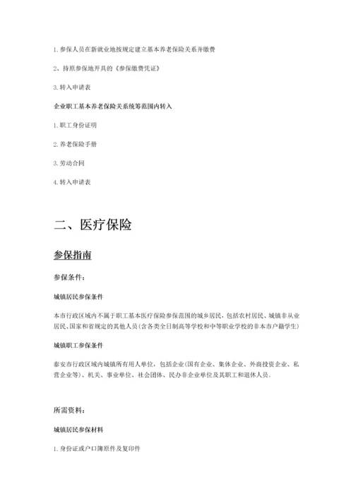 泰安市五险一金办事指南.docx