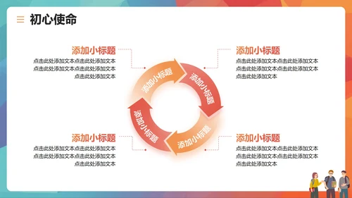 活泼简约扁平风大学校园学生部门介绍PPT模板
