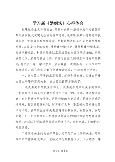 学习新《婚姻法》心得体会.docx