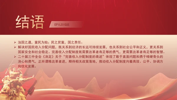 二十届三中全会经济关键词解读完善收入分配制度党课PPT