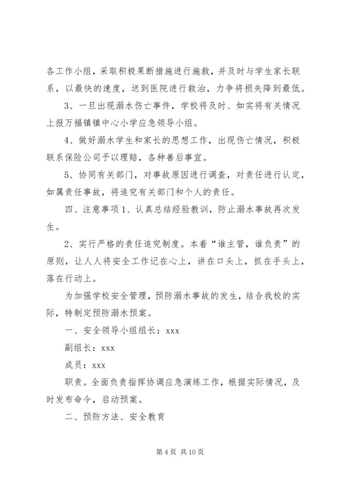 防溺水安全应急预案预防溺水事故应急预案.docx